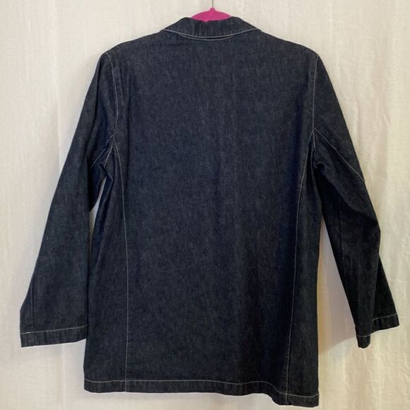 Chico’s Denim Blazer Jacket NWOT Size 1 - Picture 4 of 7